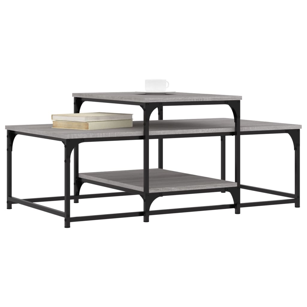 vidaXL Coffee Table Grey Sonoma 102x60x45 cm Engineered Wood 3