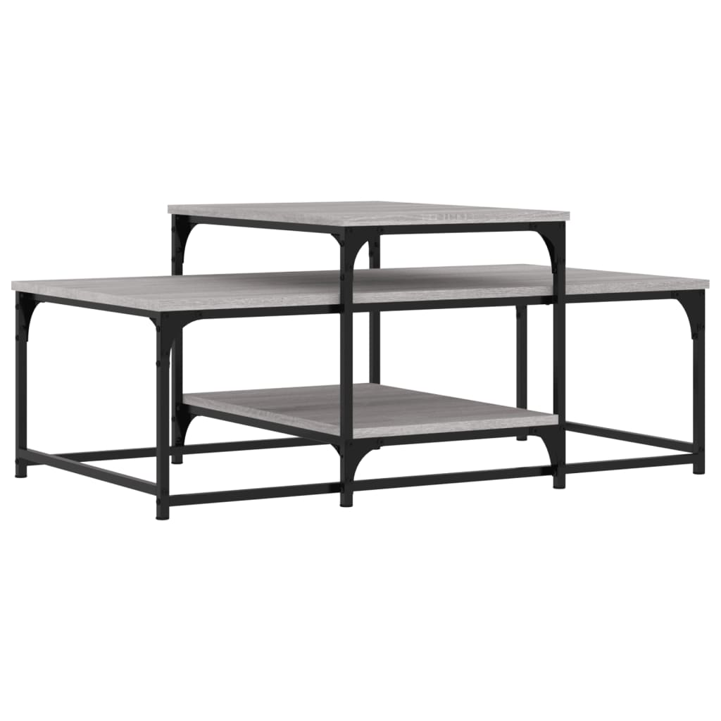 vidaXL Coffee Table Grey Sonoma 102x60x45 cm Engineered Wood 6