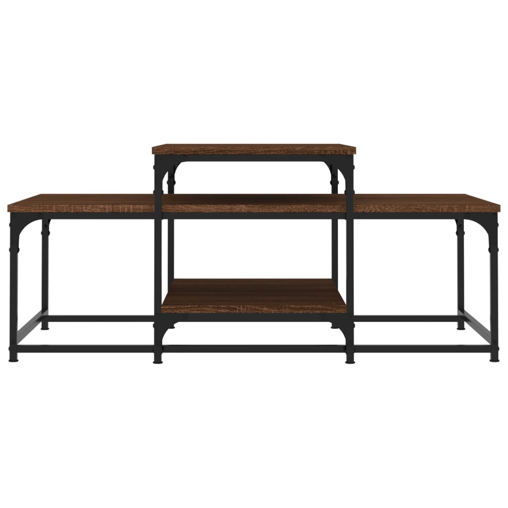 vidaXL Coffee Table Brown Oak 102x60x45 cm Engineered Wood 4