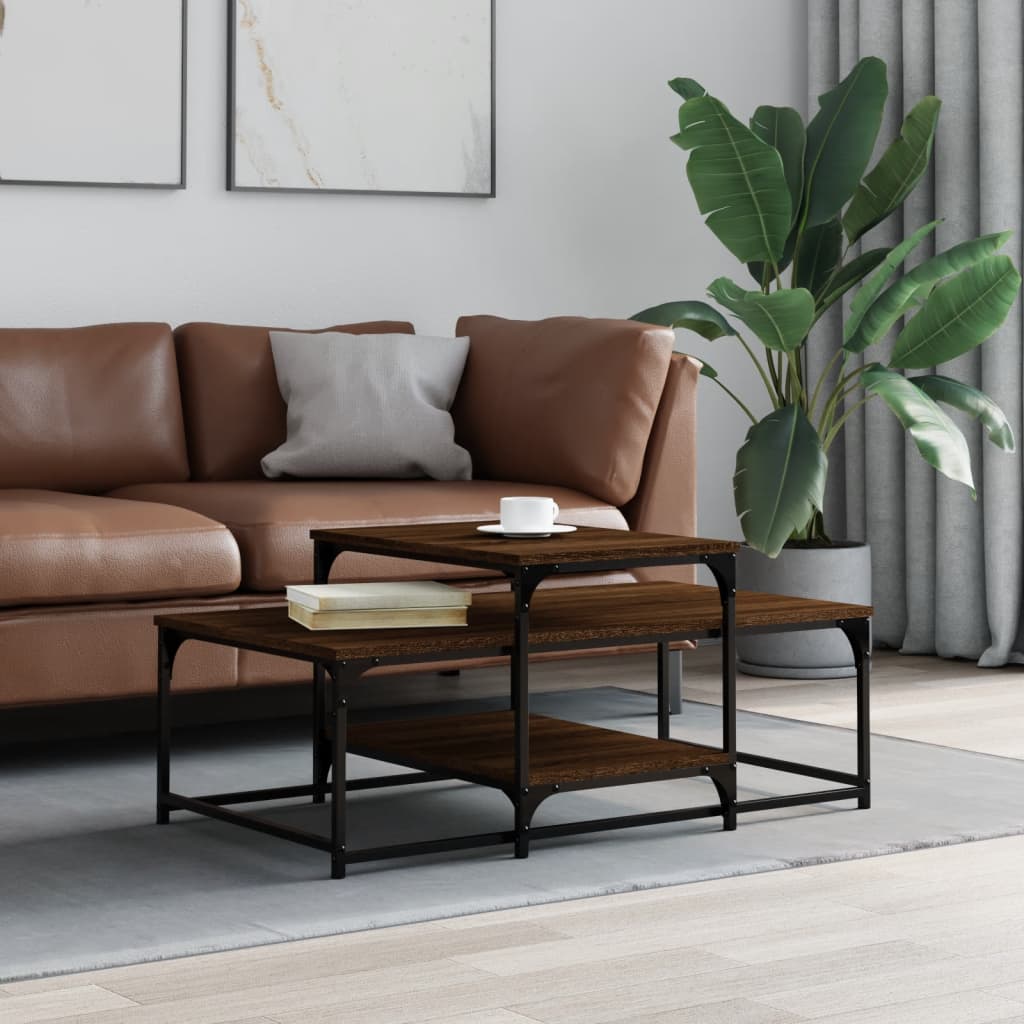 vidaXL Coffee Table Brown Oak 102x60x45 cm Engineered Wood 1