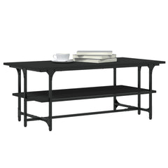 vidaXL Coffee Table Black 100x50x40 cm Engineered Wood 3