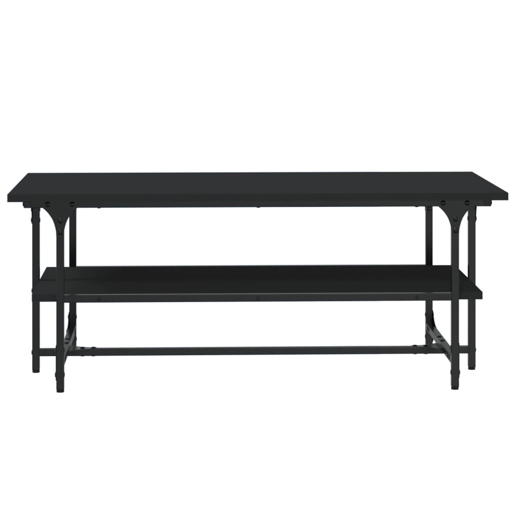 vidaXL Coffee Table Black 100x50x40 cm Engineered Wood 4