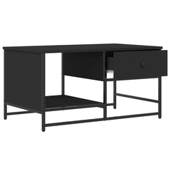 vidaXL Coffee Table Black 85.5x51x45 cm Engineered Wood 5
