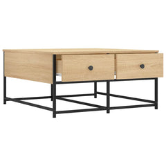 vidaXL Coffee Table Sonoma Oak 80x80x40 cm Engineered Wood 4