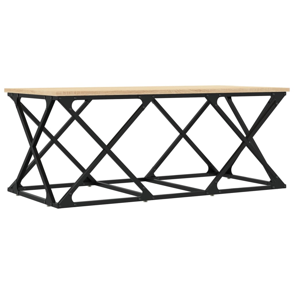 vidaXL Coffee Table Sonoma Oak 100x49x40 cm Engineered Wood 2