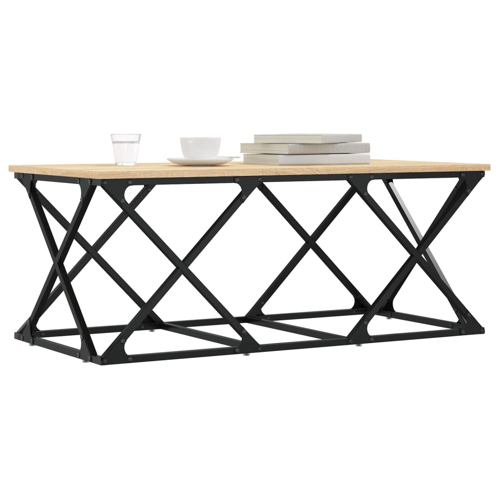 vidaXL Coffee Table Sonoma Oak 100x49x40 cm Engineered Wood 3