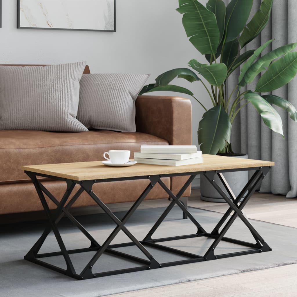 vidaXL Coffee Table Sonoma Oak 100x49x40 cm Engineered Wood 1