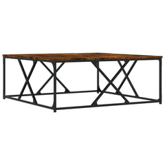 vidaXL Coffee Table Smoked Oak 100x100x40 cm Engineered Wood 2