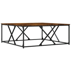 vidaXL Coffee Table Smoked Oak 100x100x40 cm Engineered Wood 5