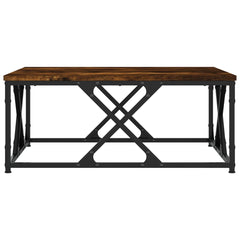 vidaXL Coffee Table Smoked Oak 70x70x30 cm Engineered Wood 5