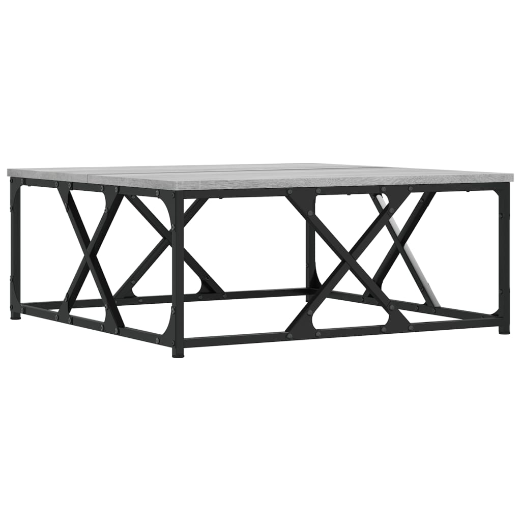 vidaXL Coffee Table Grey Sonoma 70x70x30 cm Engineered Wood 2