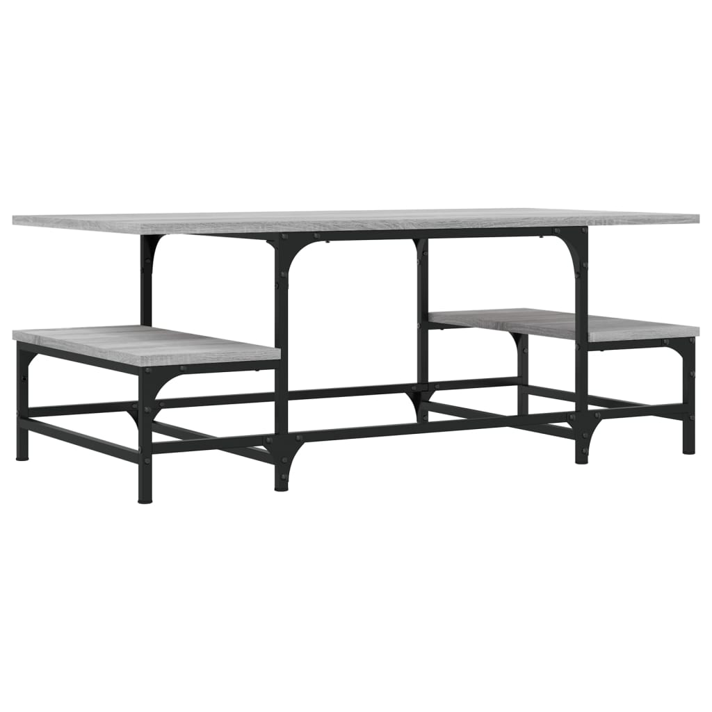vidaXL Coffee Table Grey Sonoma 100x50.5x40 cm Engineered Wood 2