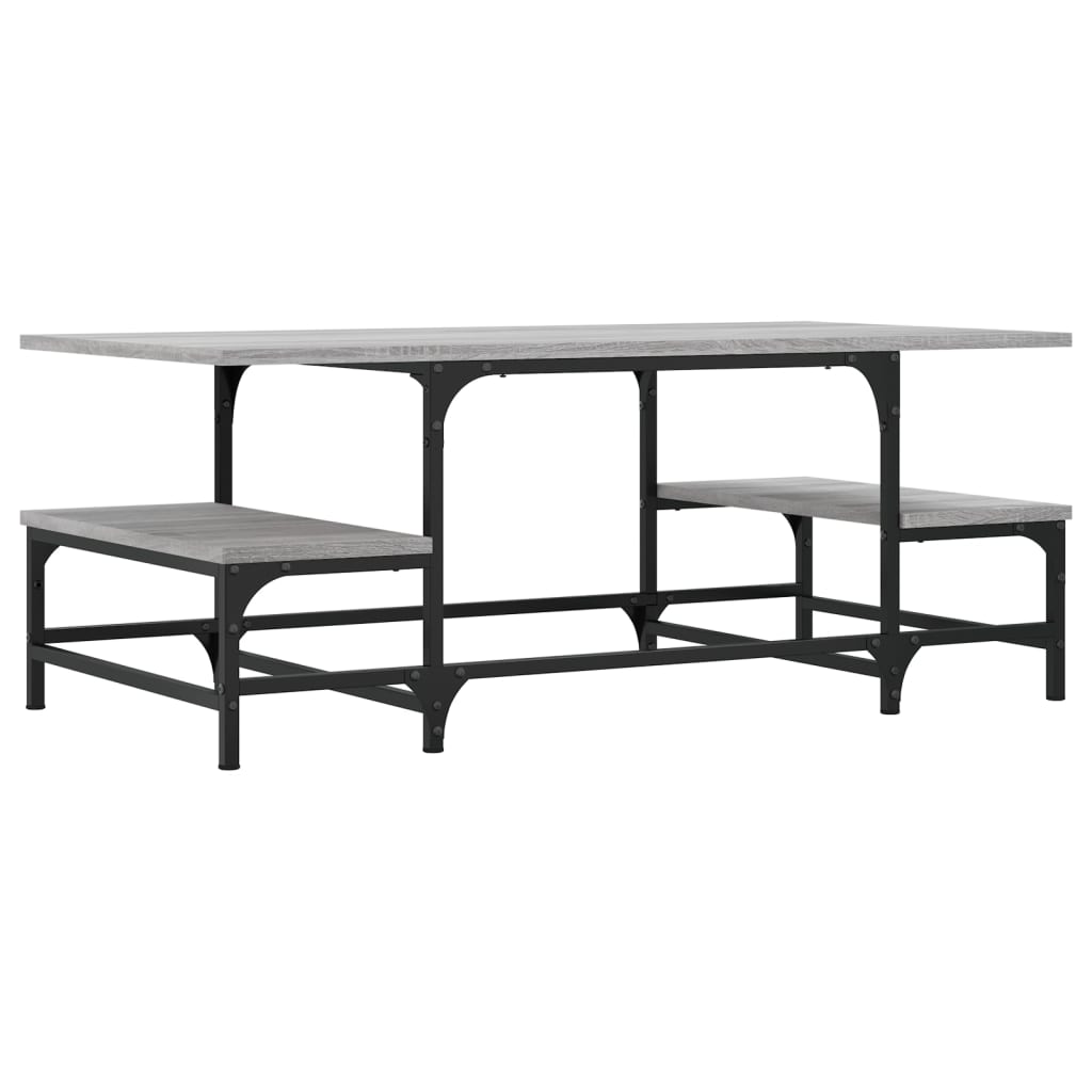 vidaXL Coffee Table Grey Sonoma 100x50.5x40 cm Engineered Wood 6