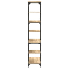 vidaXL Bookshelf Sonoma Oak 91x36x176 cm Engineered Wood and Steel 5