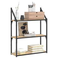 vidaXL 3-Tier Wall Shelf Sonoma Oak 60x21x78.5 cm Engineered Wood 3