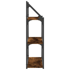 vidaXL 3-Tier Wall Shelf Smoked Oak 60x21x78.5 cm Engineered Wood 5
