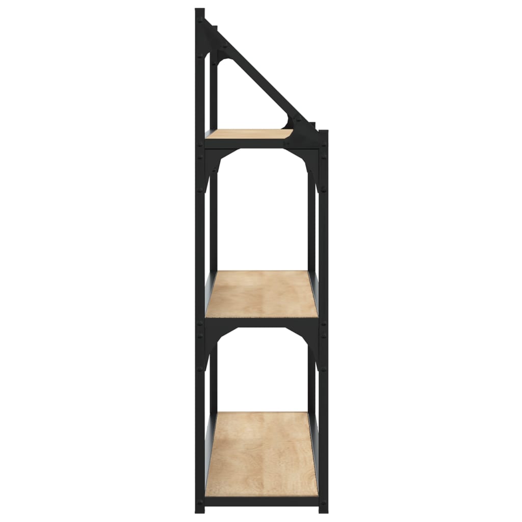 vidaXL 3-Tier Wall Shelf Sonoma Oak 80x21x78.5 cm Engineered Wood 5