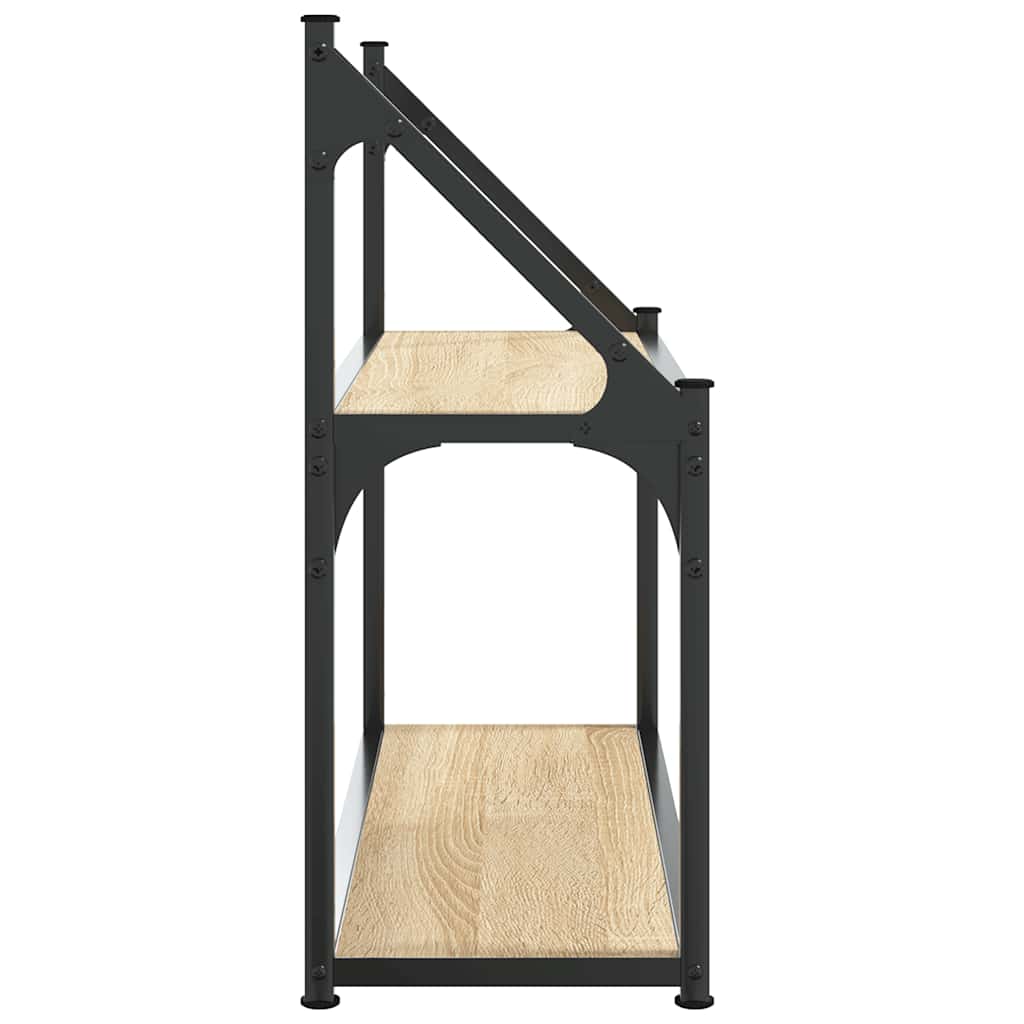 vidaXL 2-Tier Wall Shelf Sonoma Oak 60x21x51 cm Engineered Wood 5