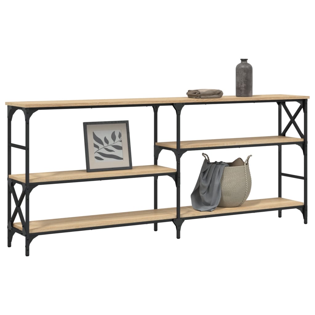vidaXL Console Table Sonoma Oak 180x29x76.5 cm Engineered Wood 3