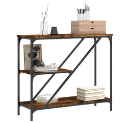vidaXL Console Table Smoked Oak 88.5x30x75 cm Engineered Wood 3