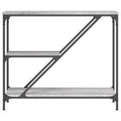vidaXL Console Table Grey Sonoma 88.5x30x75 cm Engineered Wood 4