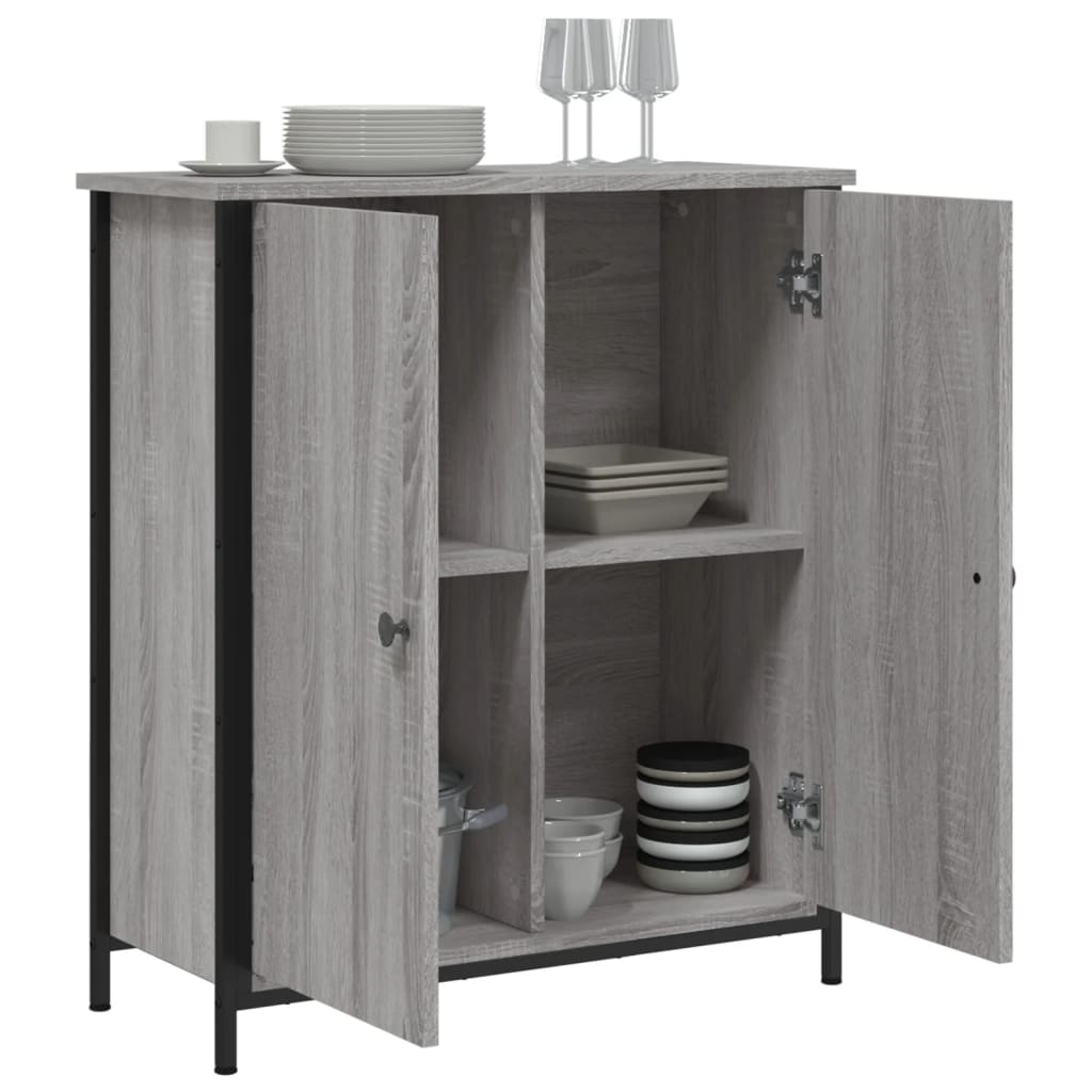 vidaXL Sideboard Grey Sonoma 70x30x80 cm Engineered Wood 4
