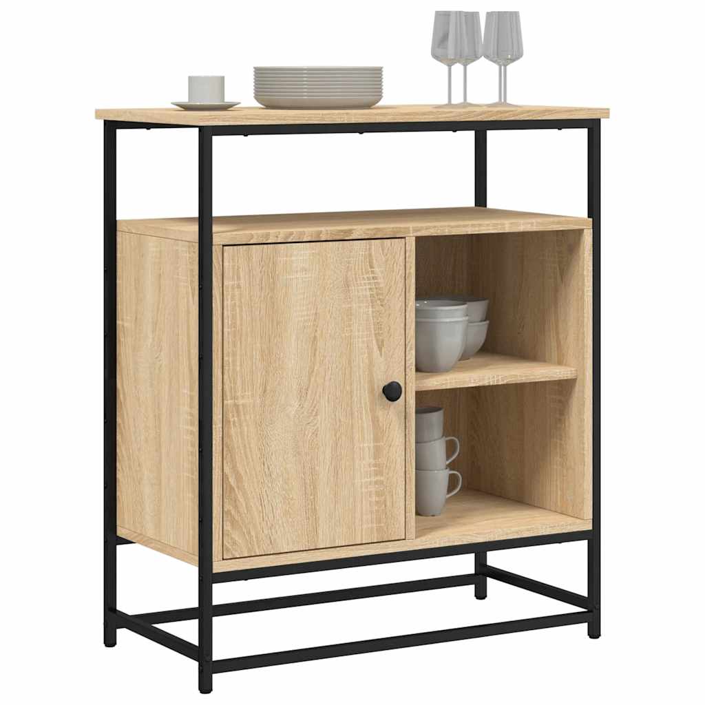 vidaXL Sideboard Sonoma Oak 69x35x80 cm Engineered Wood 3
