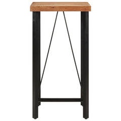 vidaXL Bar Table 55x55x107 cm Solid Wood Acacia and Iron 2