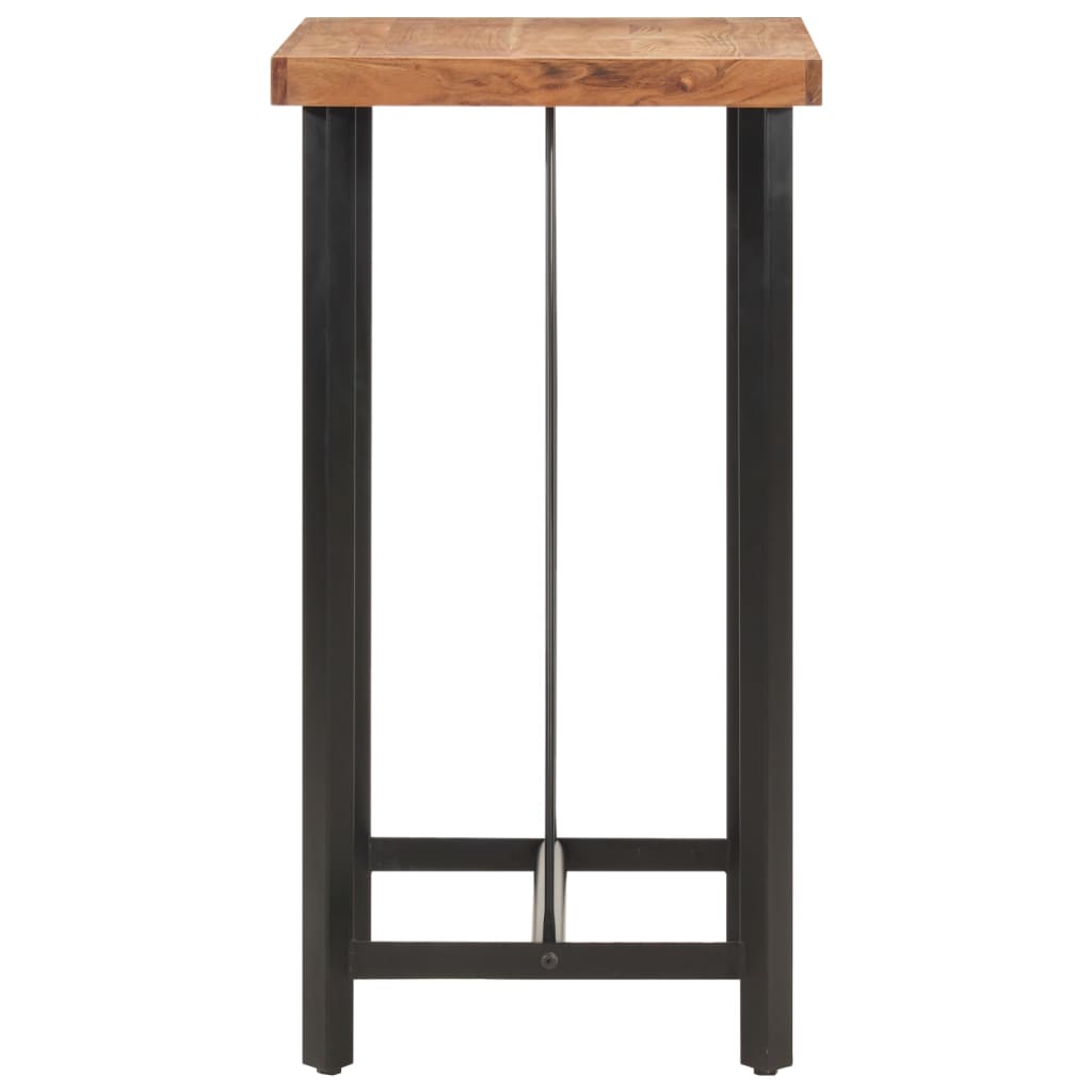 vidaXL Bar Table 55x55x107 cm Solid Wood Acacia and Iron 3