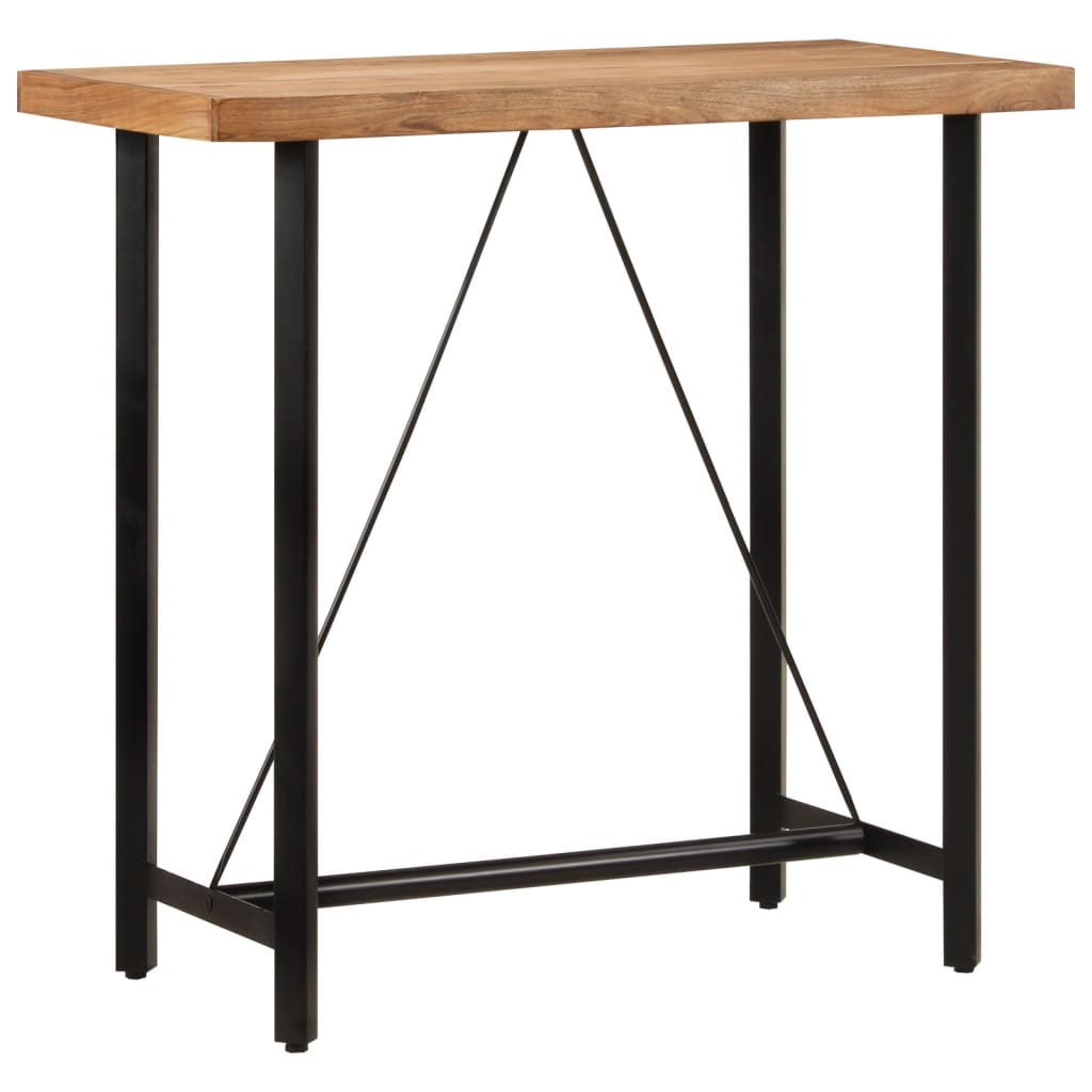 vidaXL Bar Table 110x55x107 cm Solid Wood Acacia and Iron 1