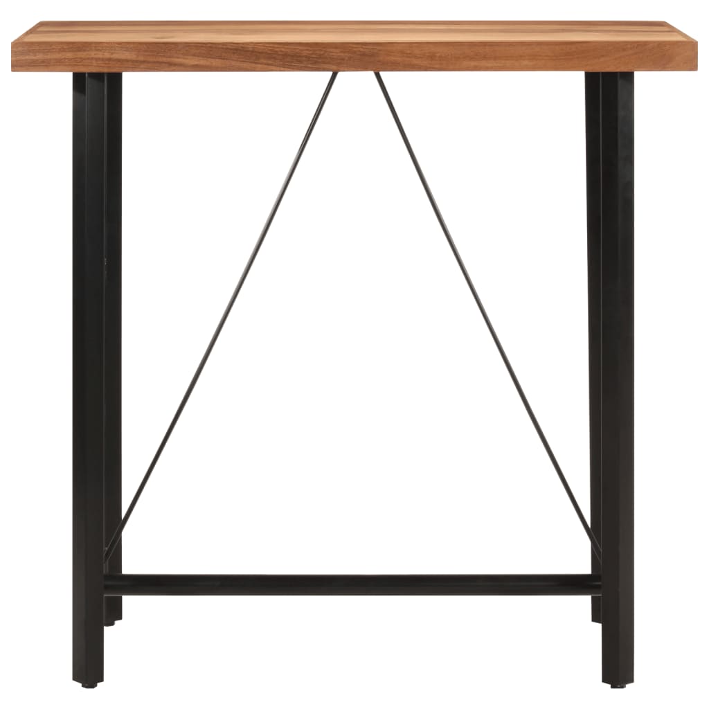 vidaXL Bar Table 110x55x107 cm Solid Wood Acacia and Iron 2