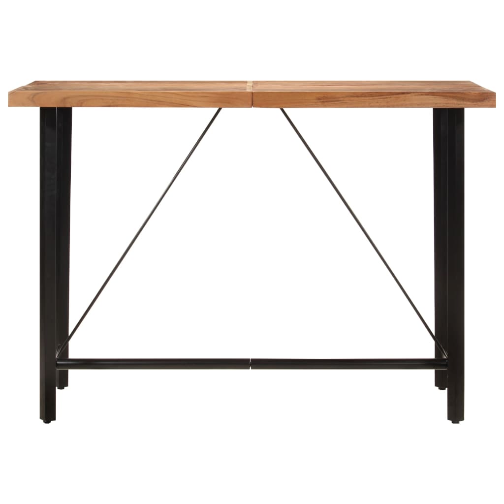 vidaXL Bar Table 150x70x107 cm Solid Wood Acacia and Iron 2
