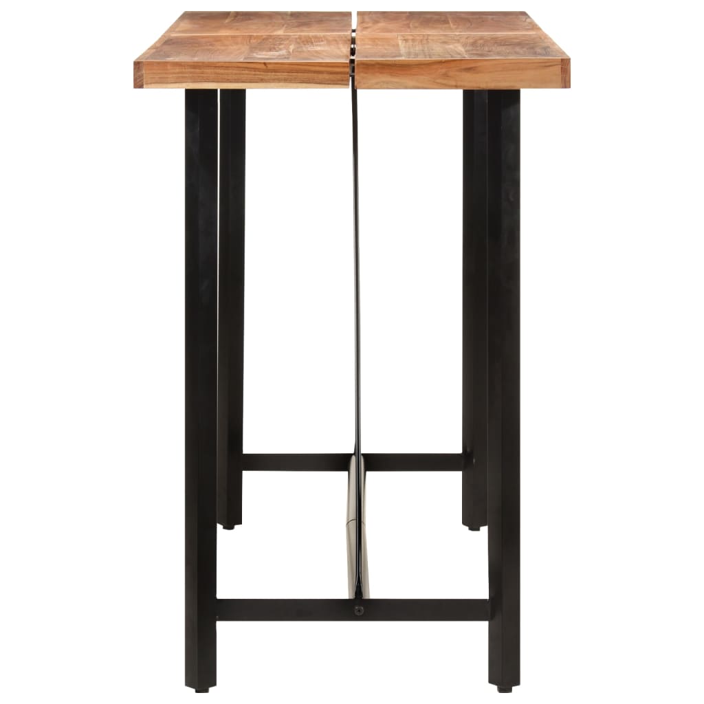 vidaXL Bar Table 150x70x107 cm Solid Wood Acacia and Iron 3