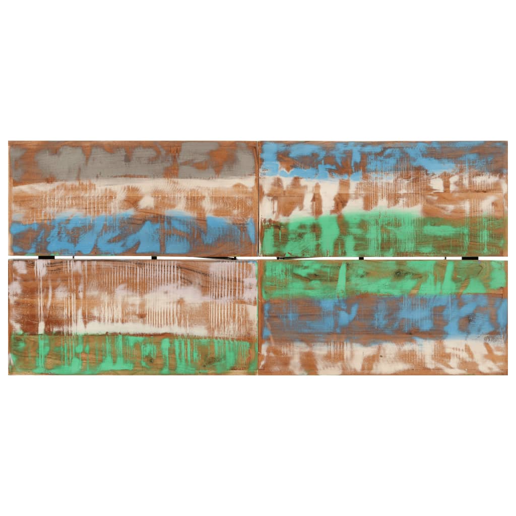 vidaXL Bar Table 150x70x107 cm Solid Wood Reclaimed and Iron 4