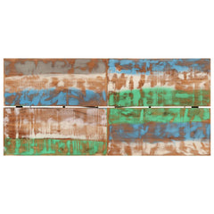 vidaXL Bar Table 150x70x107 cm Solid Wood Reclaimed and Iron 4