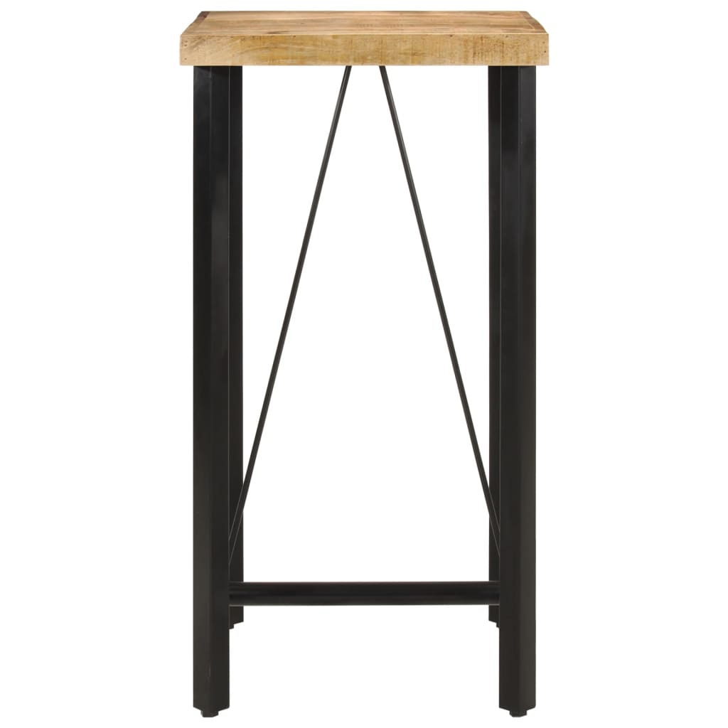 vidaXL Bar Table 55x55x107 cm Solid Wood Mango and Iron 2
