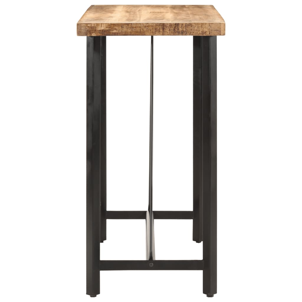 vidaXL Bar Table 110x55x107 cm Solid Wood Mango and Iron 3