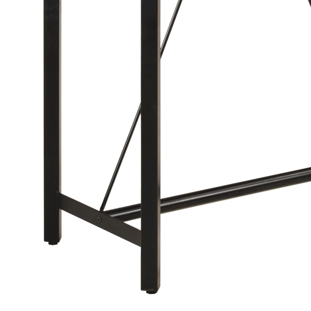 vidaXL Bar Table 110x55x107 cm Solid Wood Mango and Iron 6