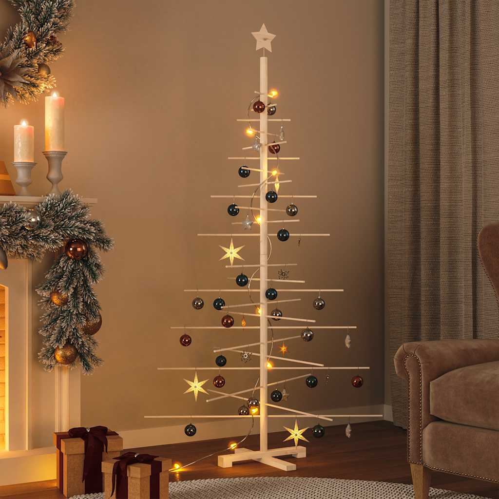 vidaXL Wooden Christmas Tree for Decoration 180 cm Solid Wood Pine 1