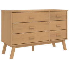 Drawer Cabinet "OLDEN" Solid Wood Pine Brown