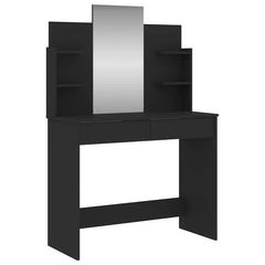 vidaXL Dressing Table with Mirror Black 96x39x142 cm 2