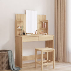 Dressing Table with Mirror 96x39x142 cm Sonoma oak
