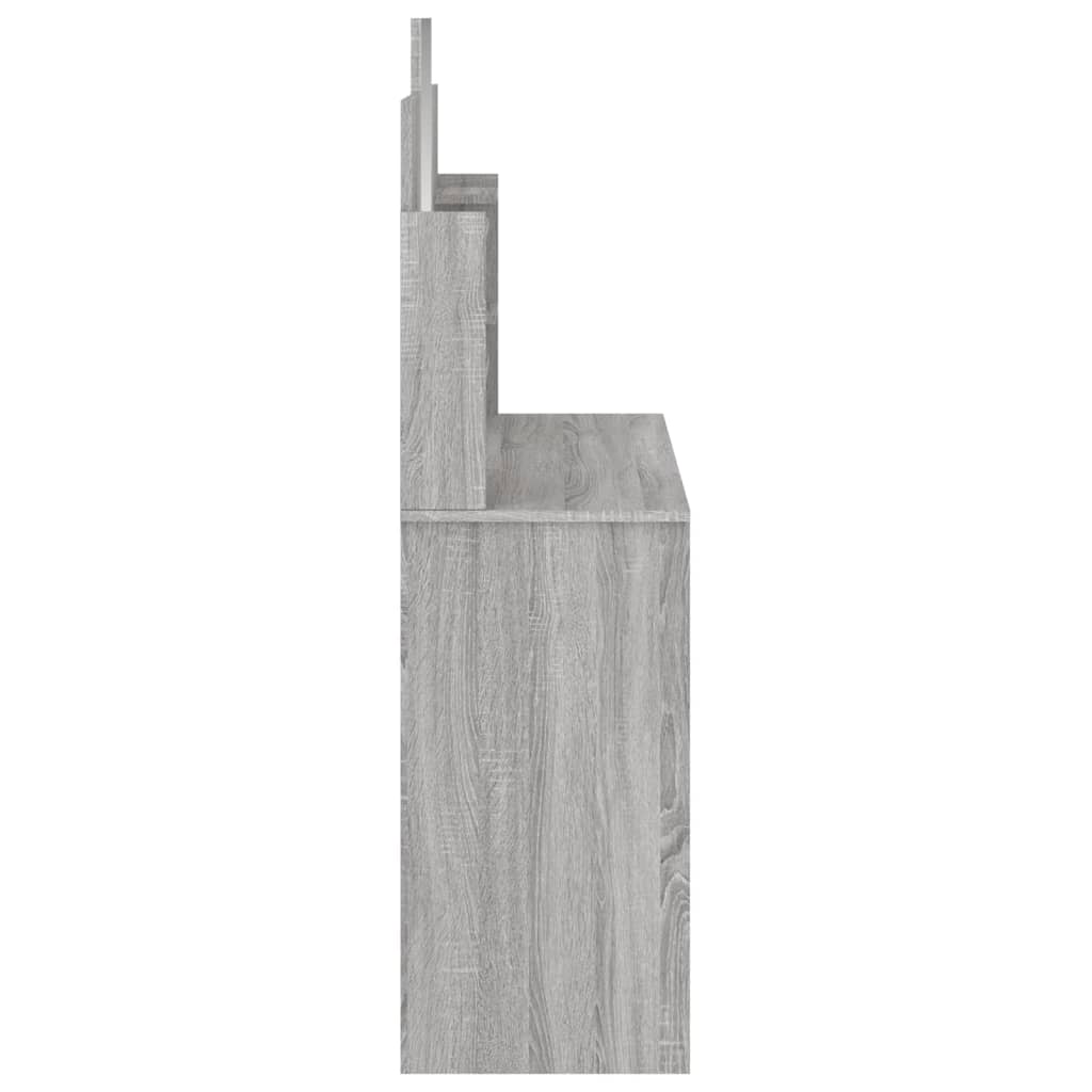 vidaXL Dressing Table with Mirror Grey Sonoma 96x39x142 cm 6