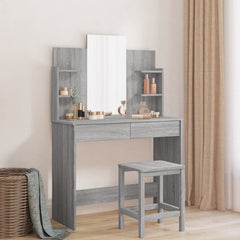 Dressing Table with Mirror 96x39x142 cm Grey sonoma