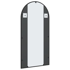 vidaXL Wall Mirror Black 50x100 cm Arch Iron 5