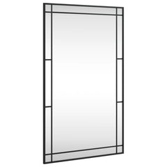vidaXL Wall Mirror Black 60x100 cm Rectangle Iron 2