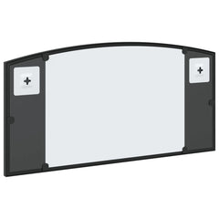 vidaXL Wall Mirror Black 60x30 cm Arch Iron 5