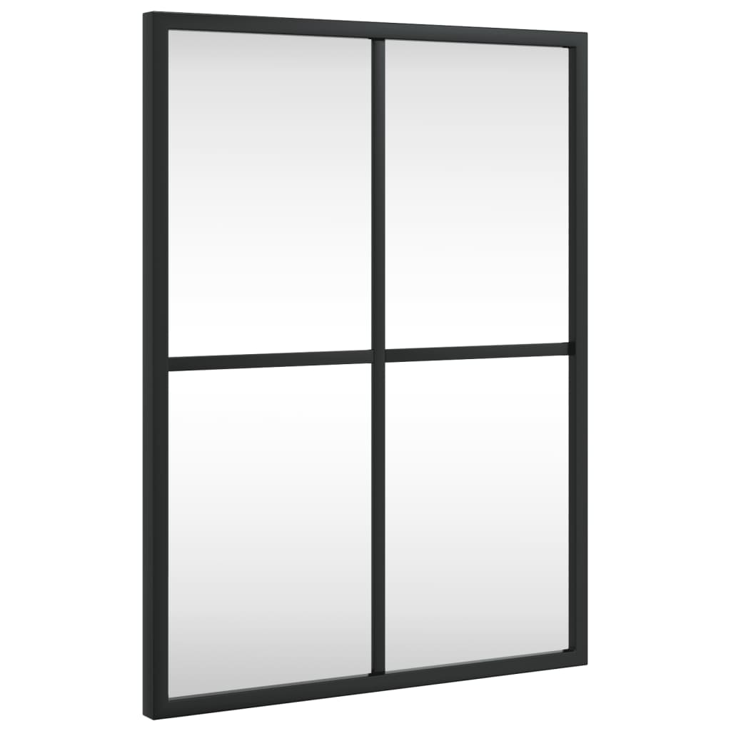 vidaXL Wall Mirror Black 30x40 cm Rectangle Iron 2