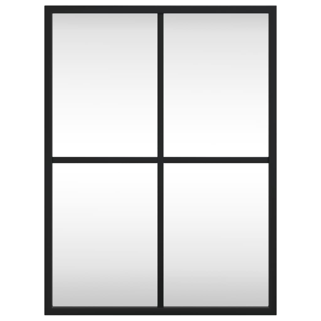 vidaXL Wall Mirror Black 30x40 cm Rectangle Iron 3
