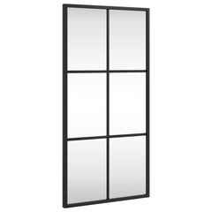 vidaXL Wall Mirror Black 30x60 cm Rectangle Iron 2